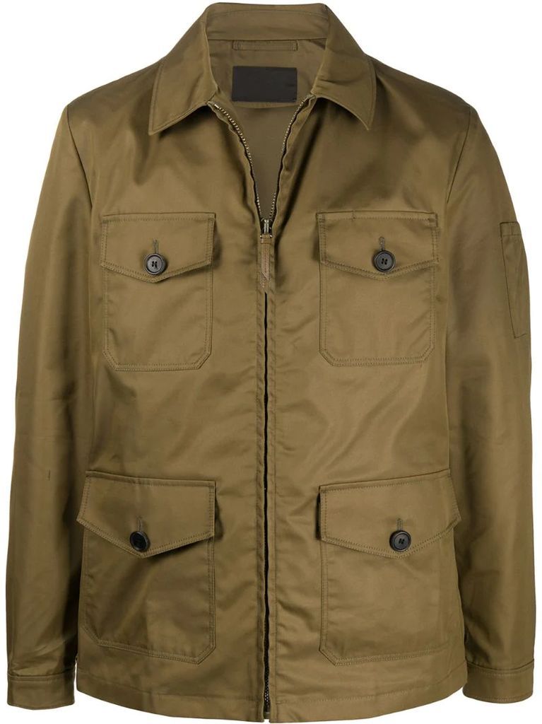 zipped military jacket