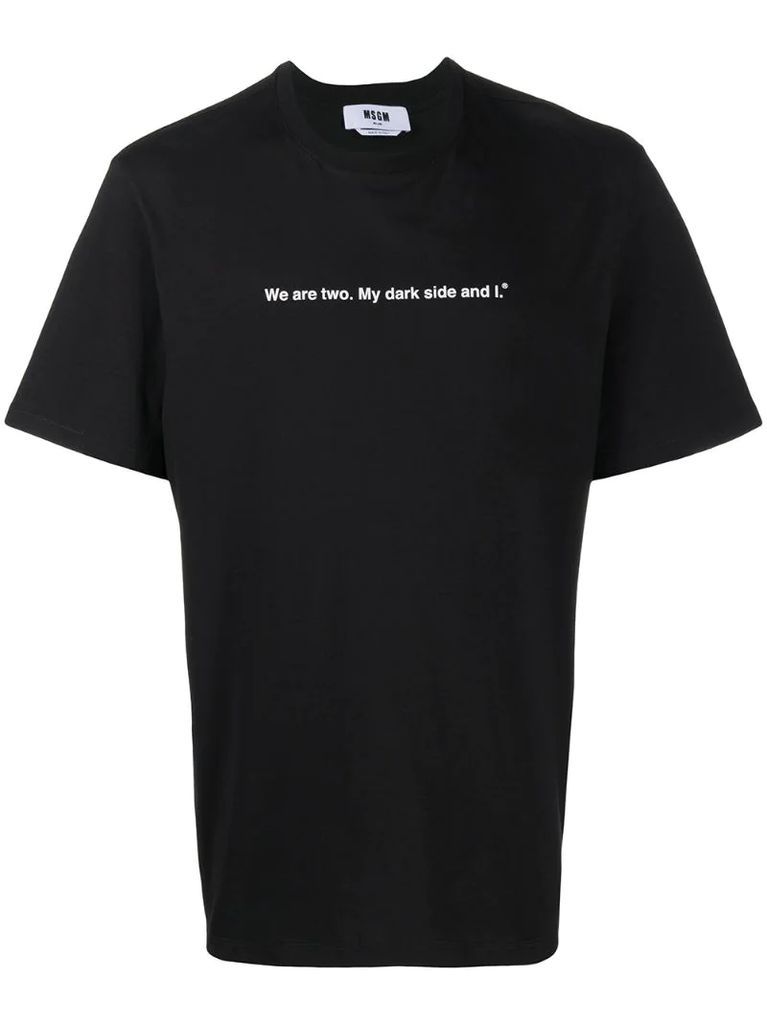 slogan-print short-sleeve T-shirt