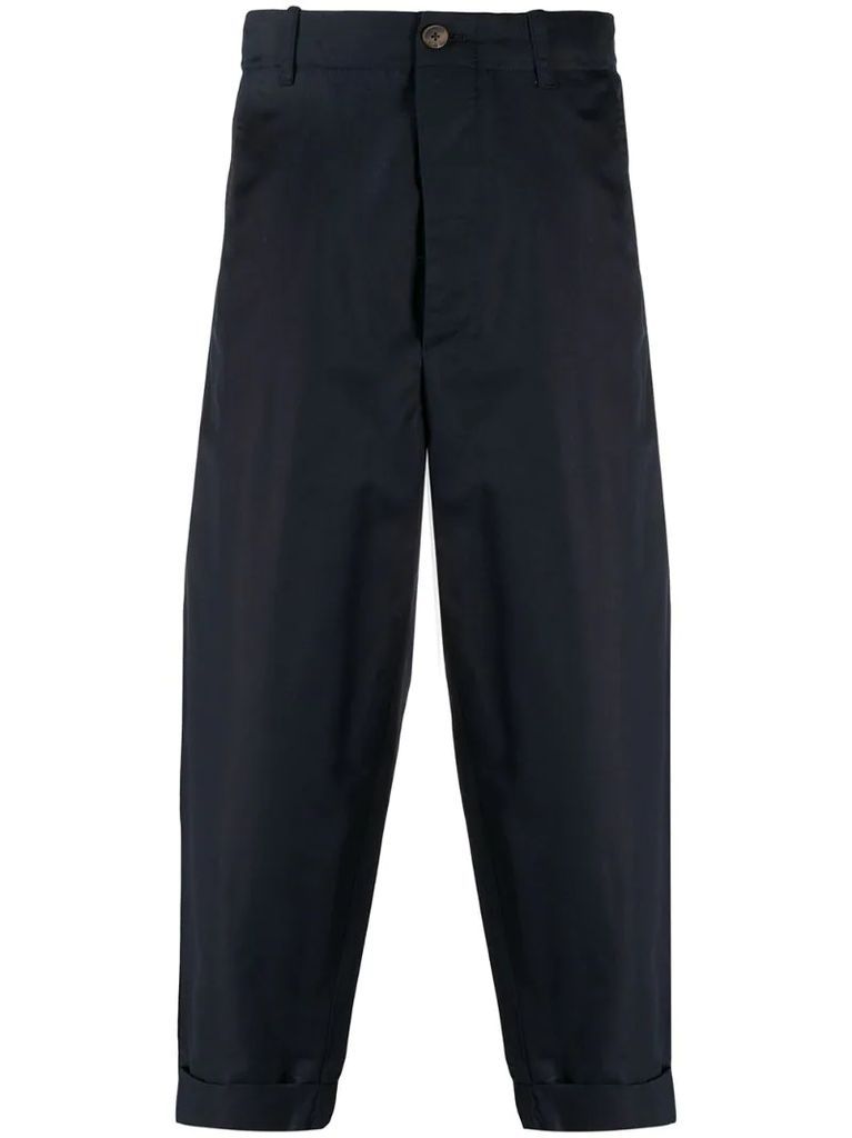 cropped wide-leg trousers