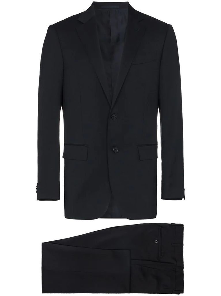 tailored wool two piece suit
