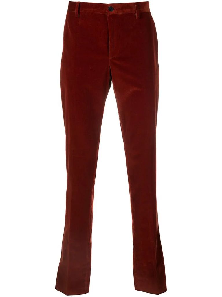 skinny-fit corduroy trousers
