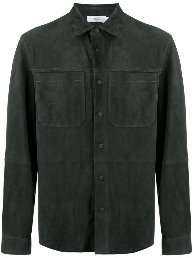 leather shirt jacket