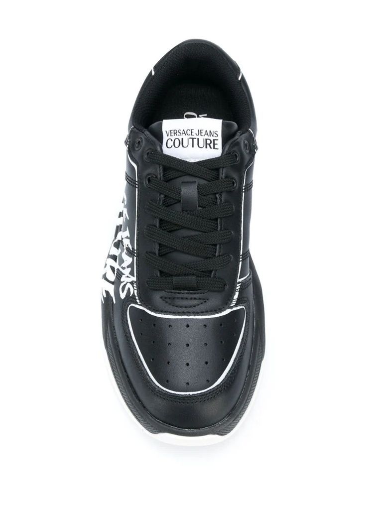 logo lace-up trainers