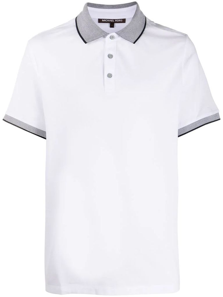 contrast-trimmed polo shirt