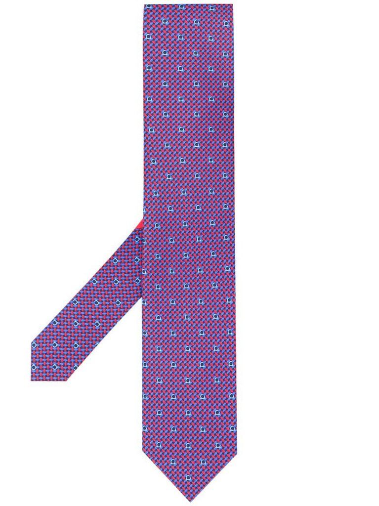 Gancio woven print tie