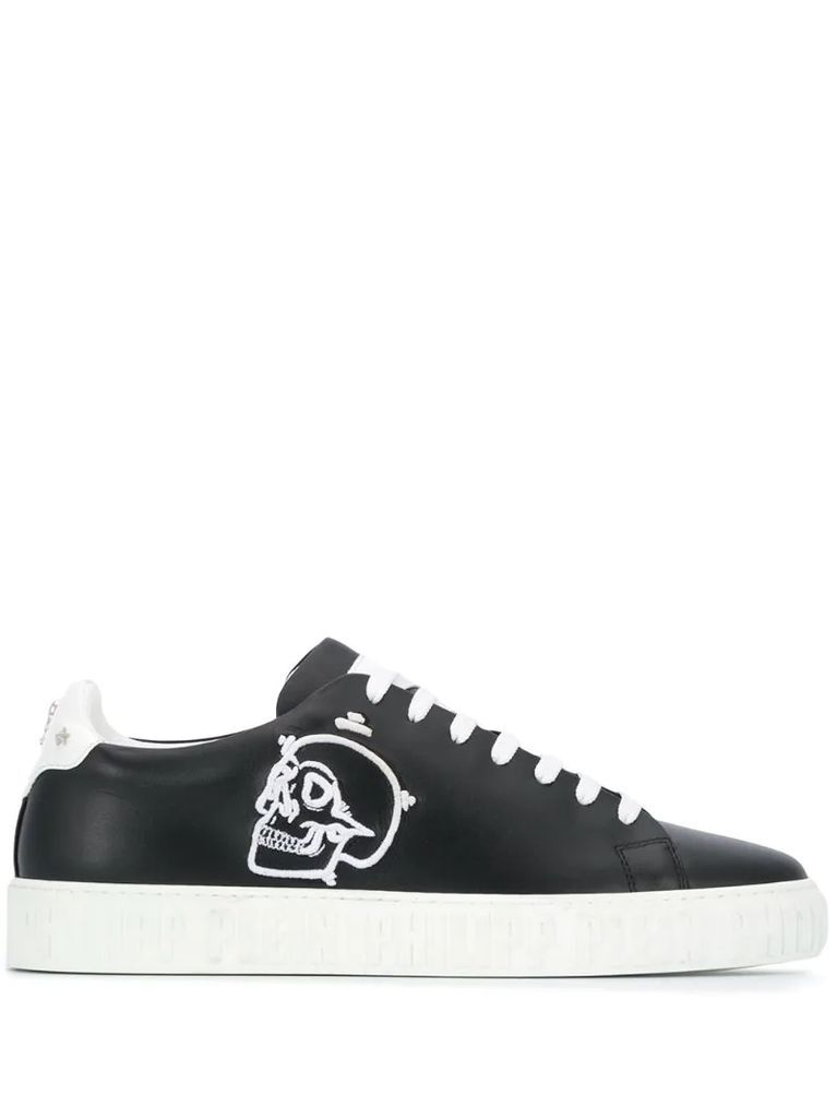 skull-patch low-top sneakers