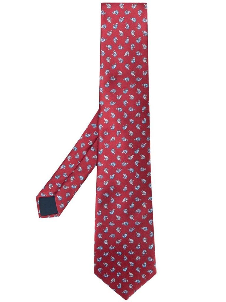Mother and Child printed tie