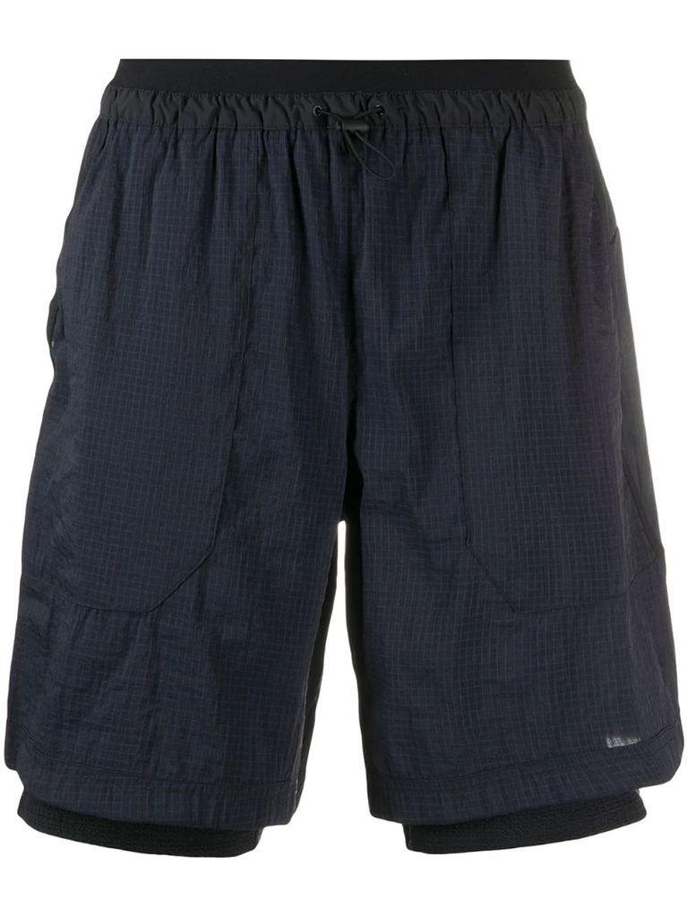layered knee-length shorts