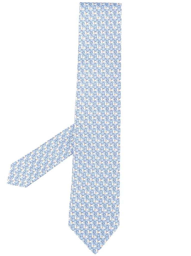 horse-print silk tie