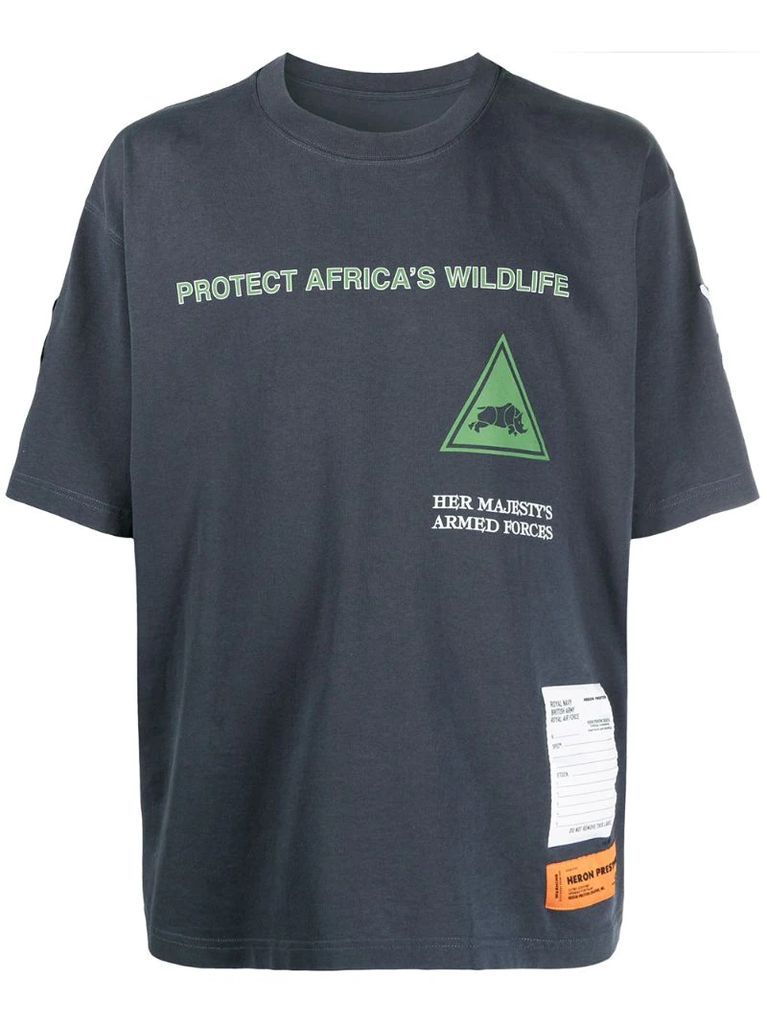 Rhino-print logo T-shirt