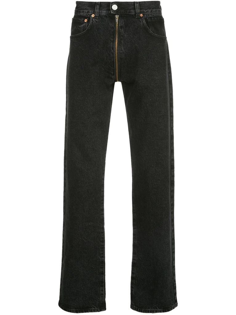 crotch-zip jeans