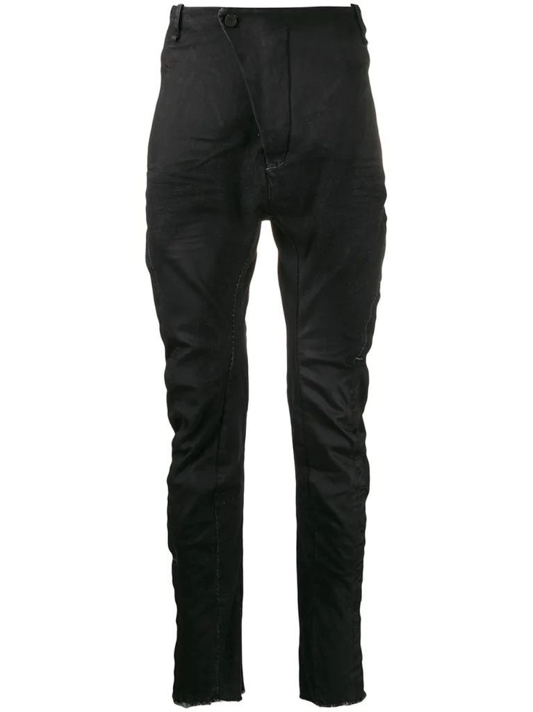 ruched fitted trousers