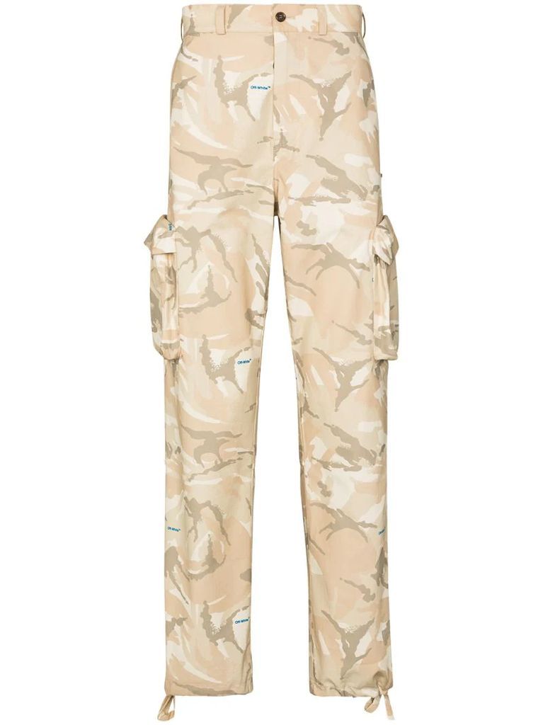 x Browns 50 camouflage cargo trousers