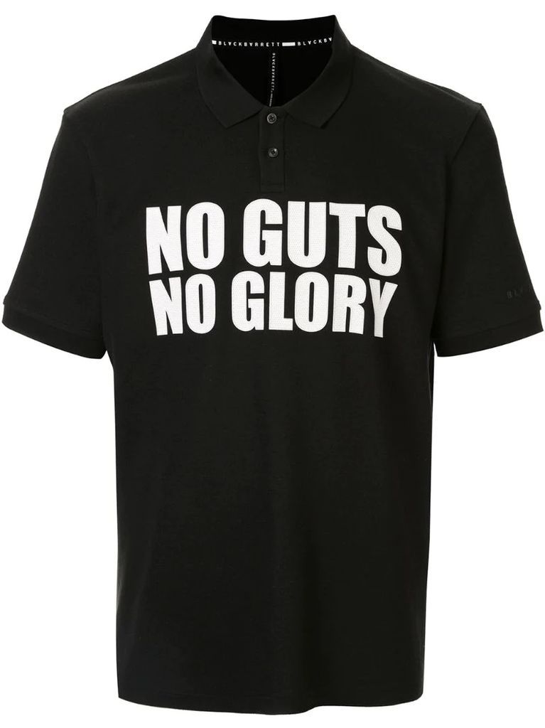 slogan print polo shirt