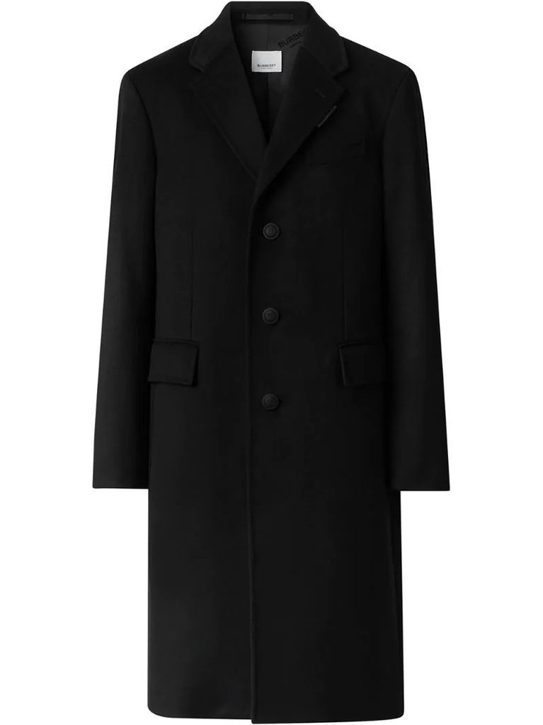 single-breasted notch-lapel coat