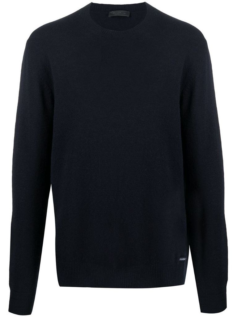 knitted crew neck jumper