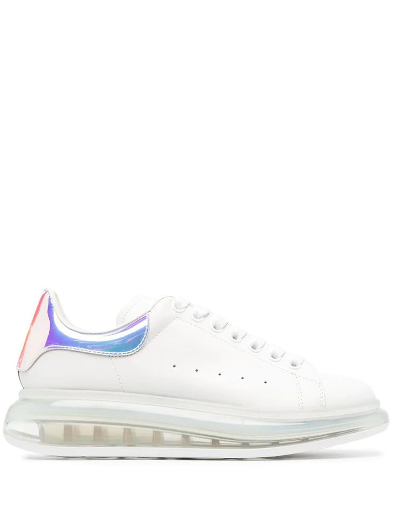 Oversize iridescent leather sneakers
