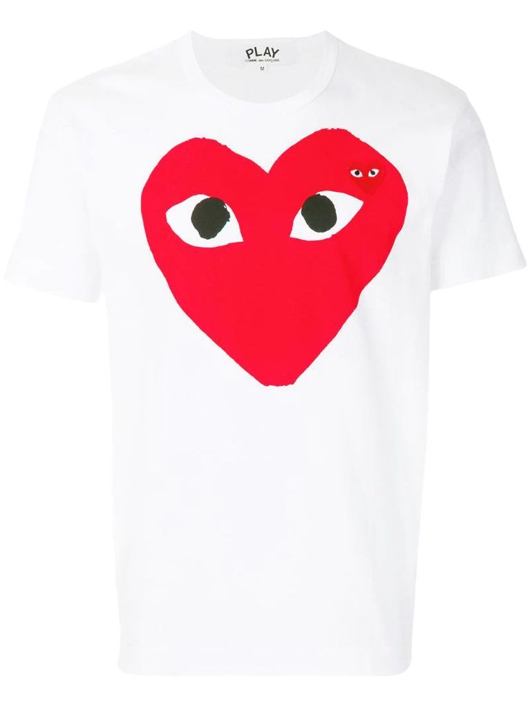 heart print logo T-shirt
