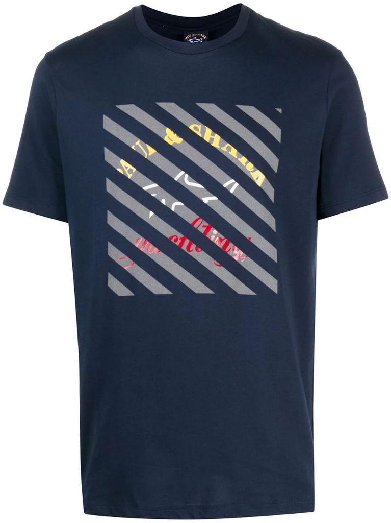 geometric-print cotton T-shirt