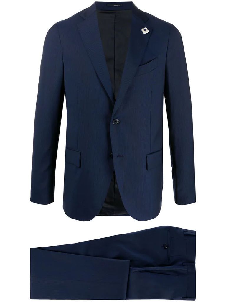 pin detail two-piece suit