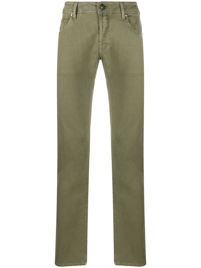 straight leg trousers