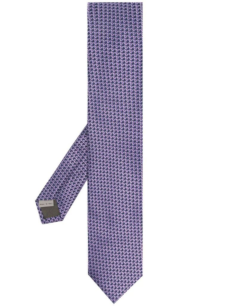 geometric woven tie