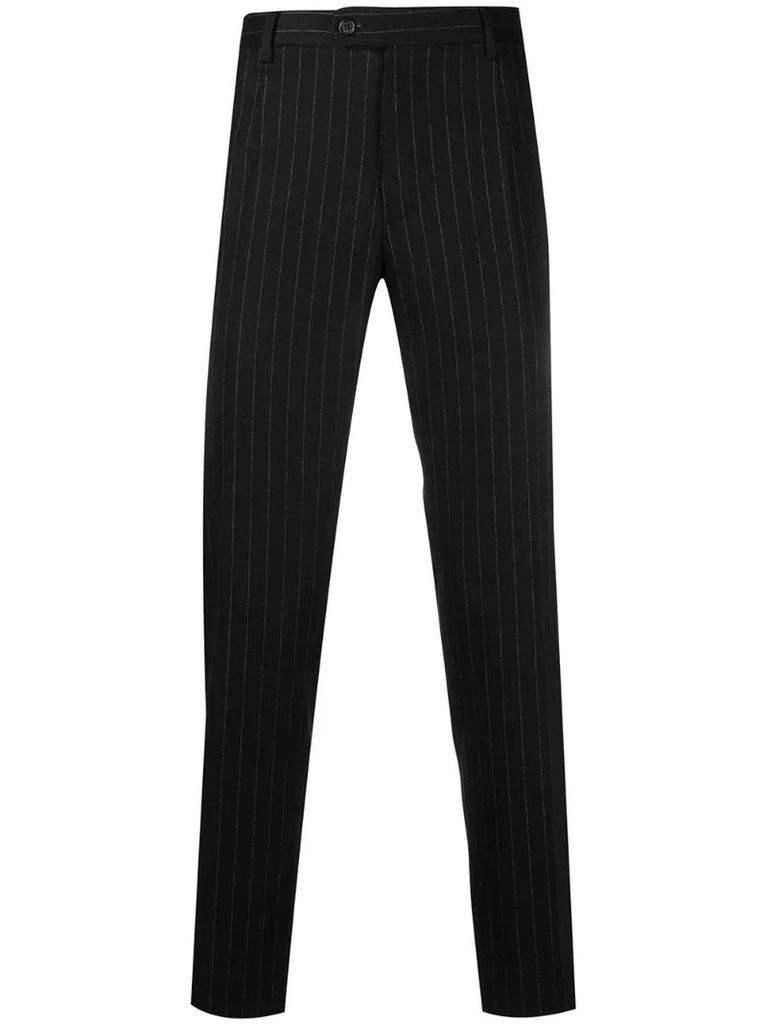 cropped pinstripe trousers