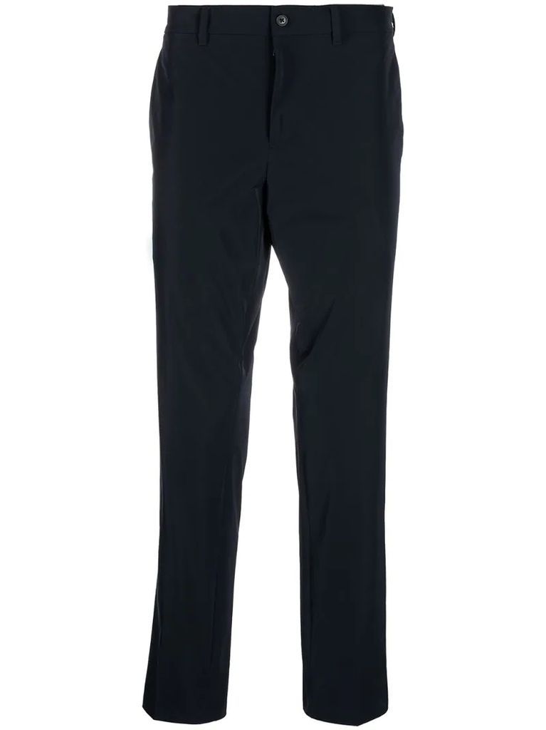 straight leg tailored trousers