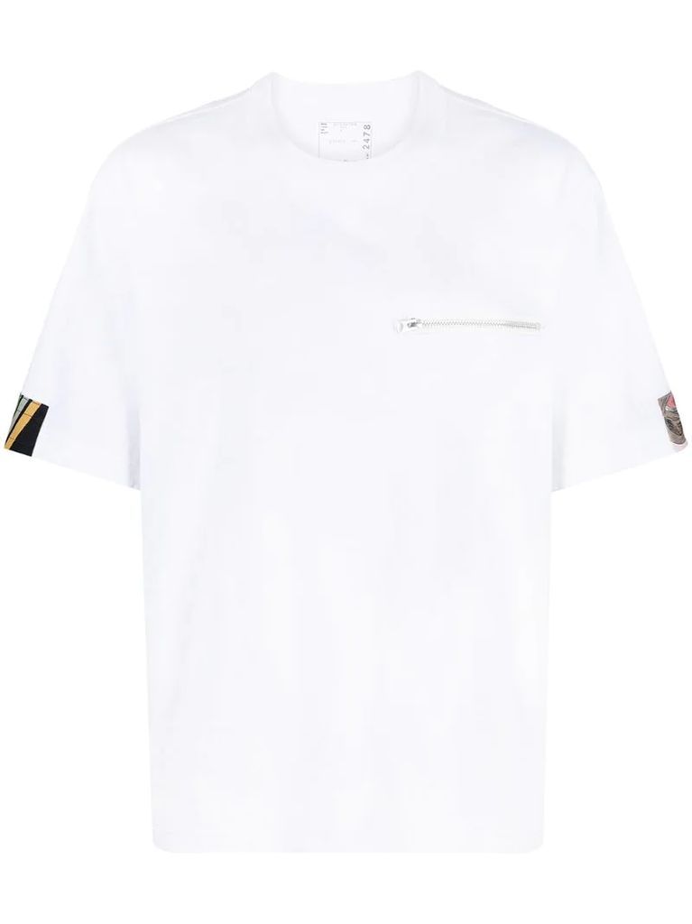 contrast-trim cotton t-shirt