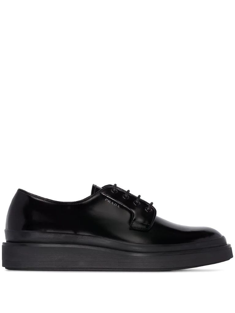 wedge-sole Oxford shoes