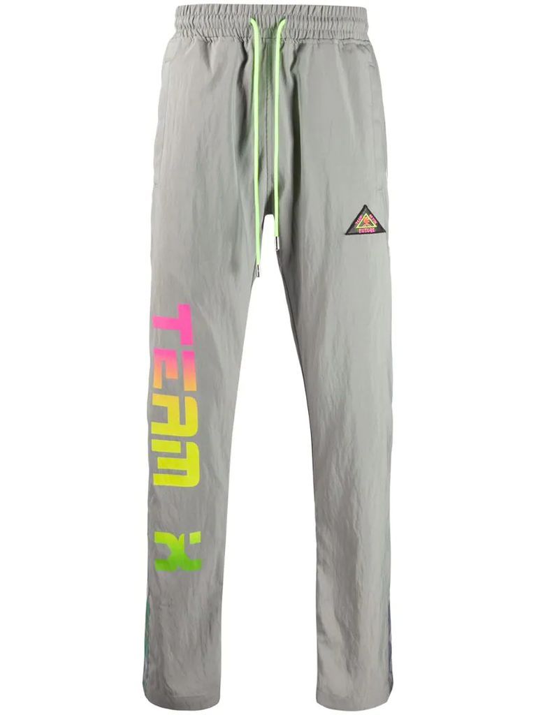 BTXT graphic-print track trousers