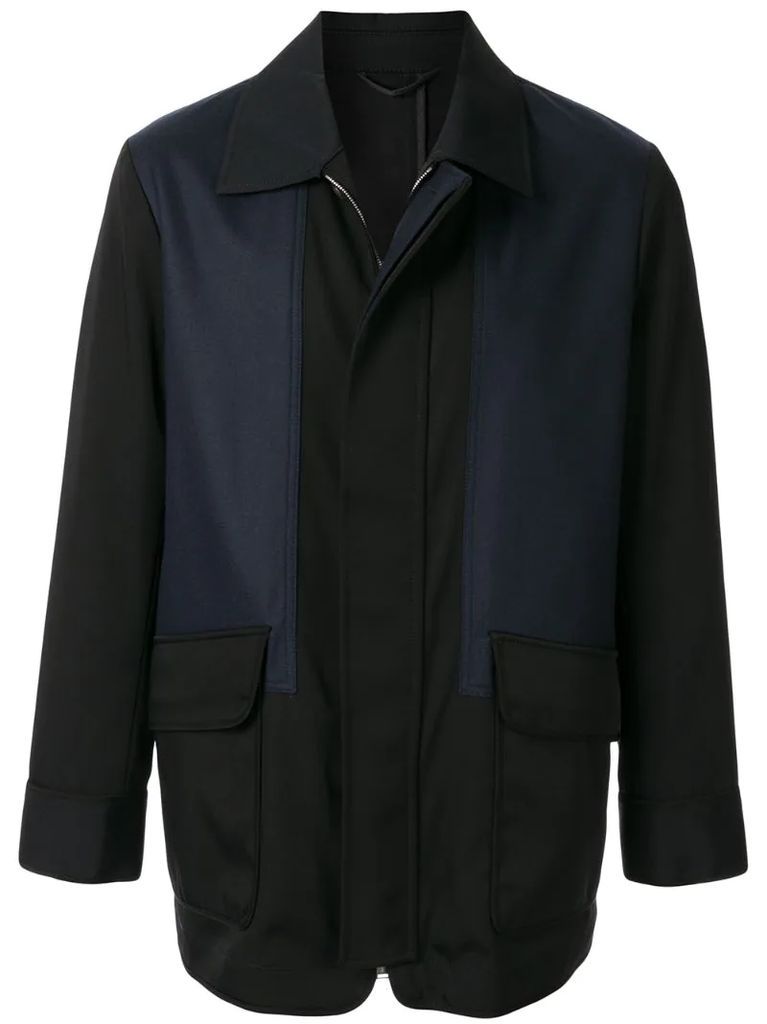 colour-block lightweight jacket