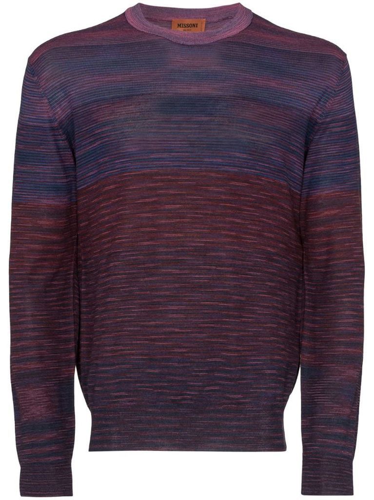marled-knit stripe jumper