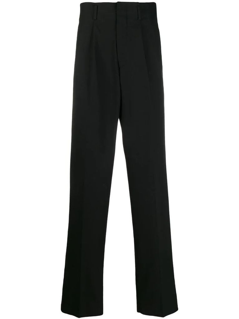 side band loose-fit trousers