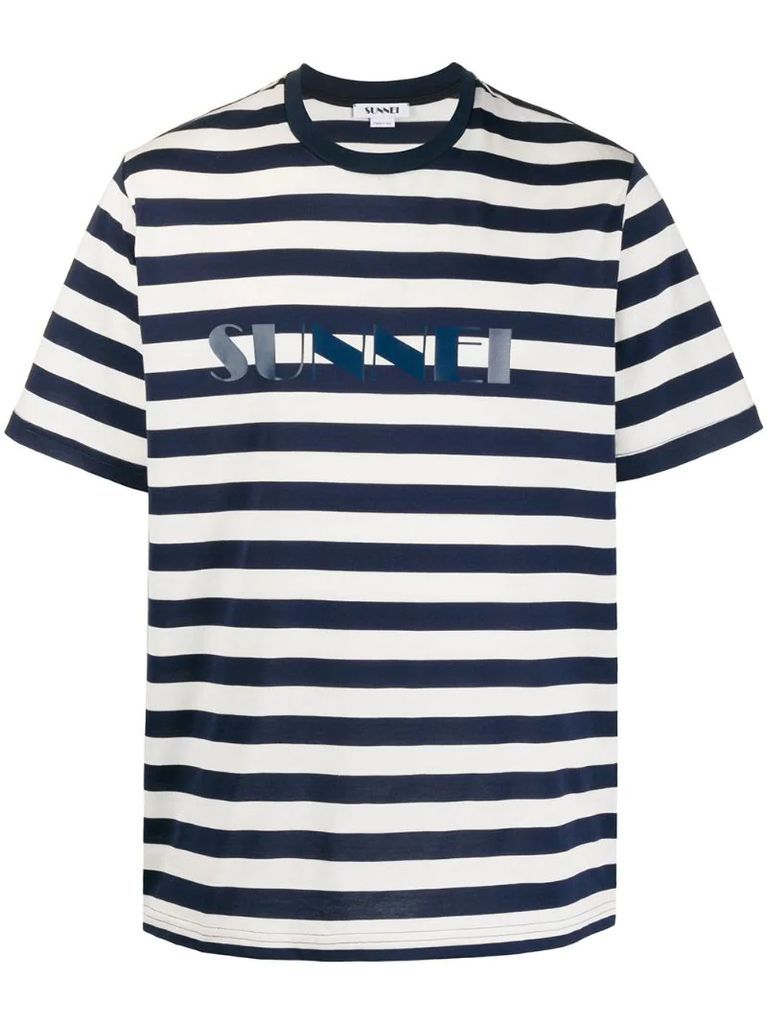striped logo T-shirt