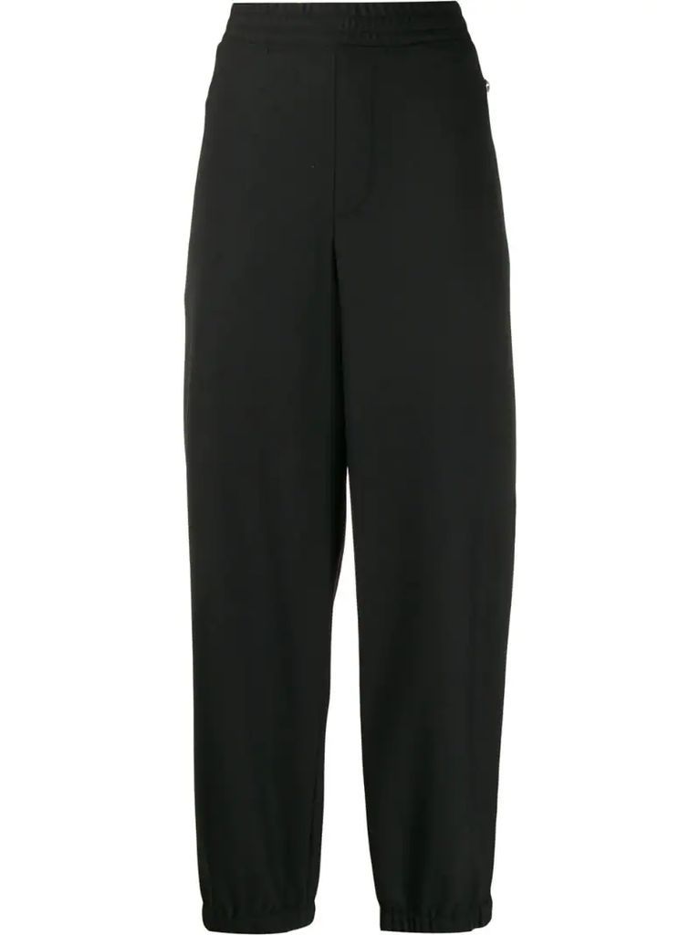 double striped jersey trousers