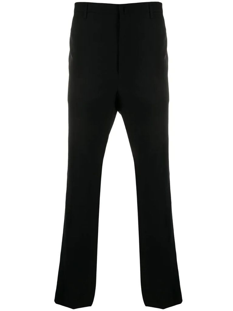 striped slim-fit trousers