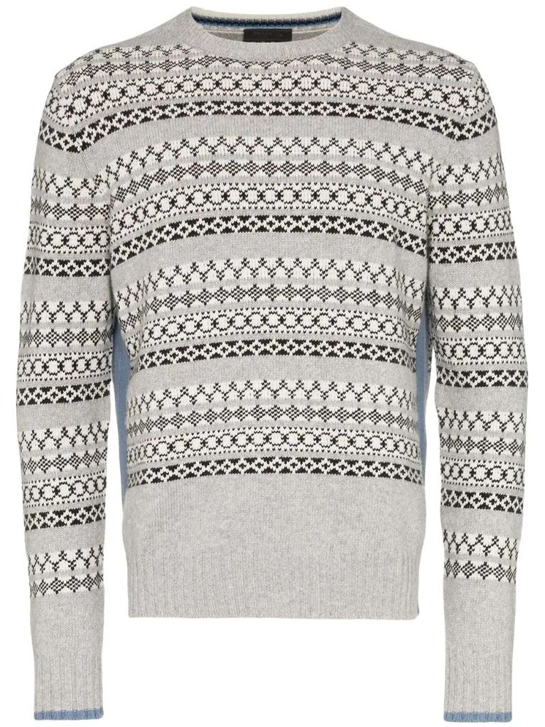 jacquard knitted jumper