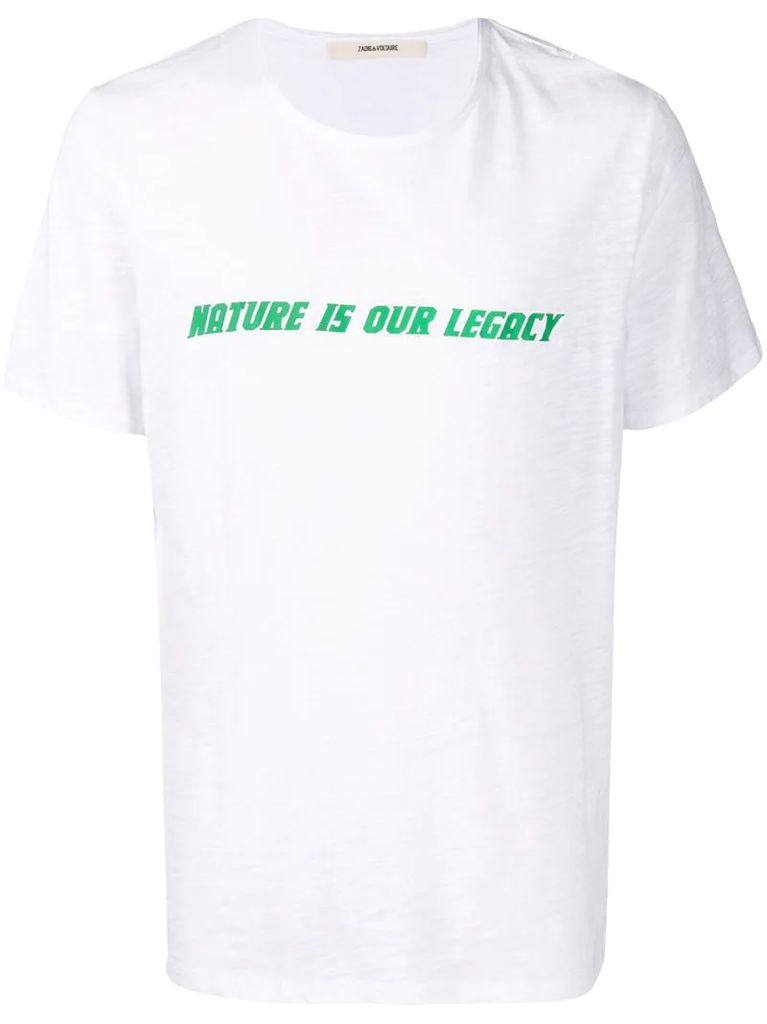 Toby slogan print cotton T-shirt