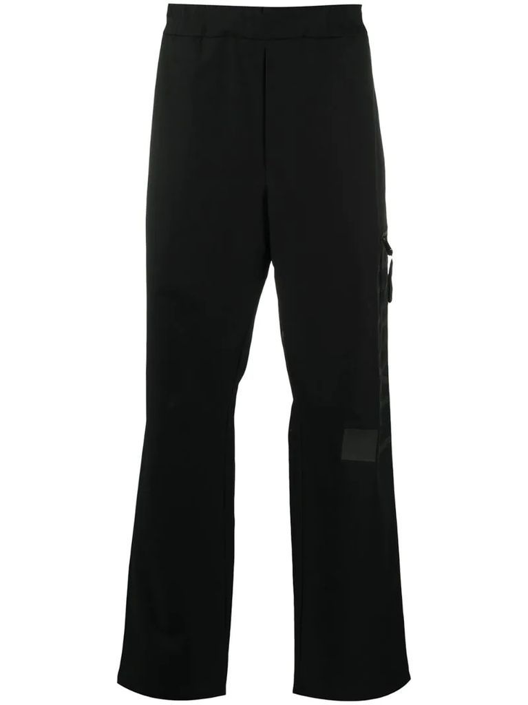 logo-print straight leg trousers