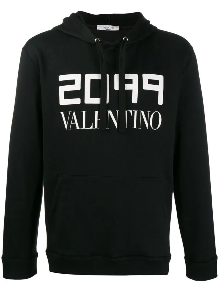 2099 logo printed hoodie