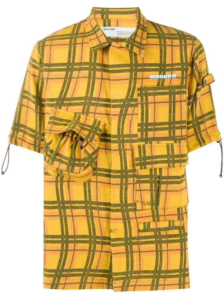 Voyager checked short-sleeved shirt