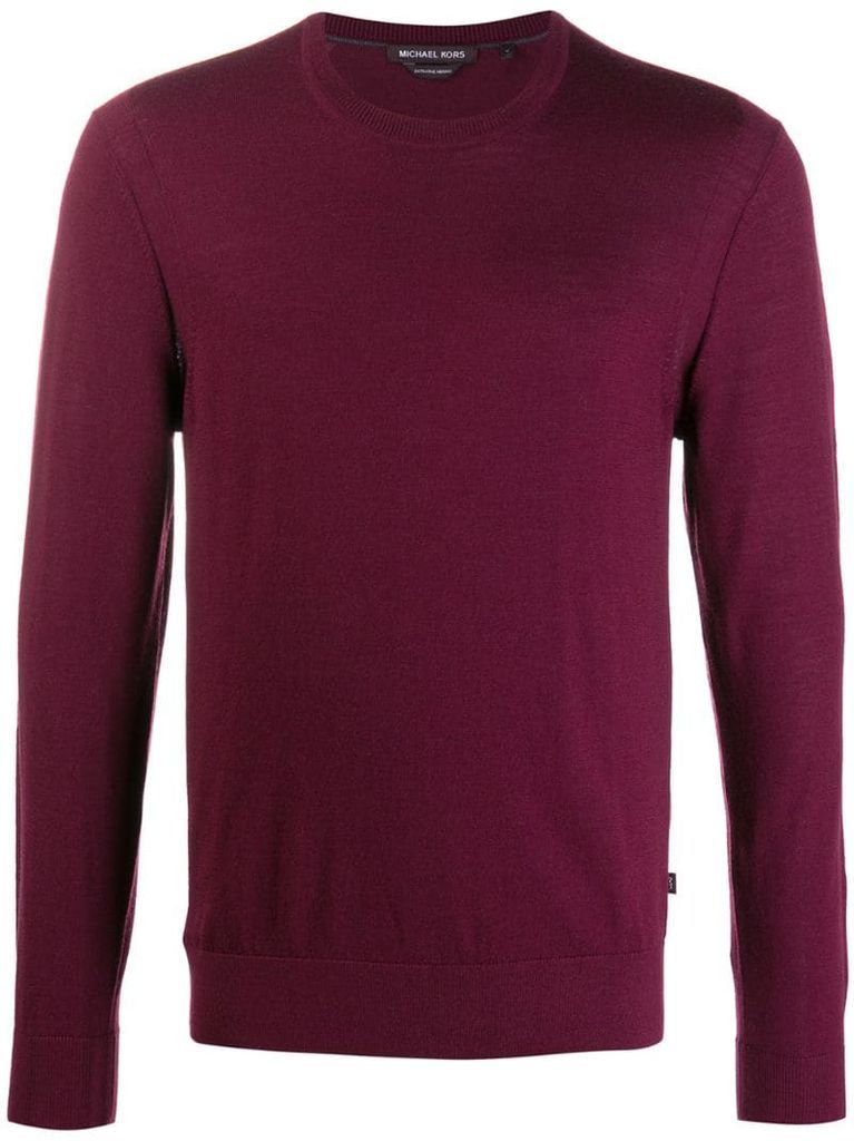 crew neck fitted jumper