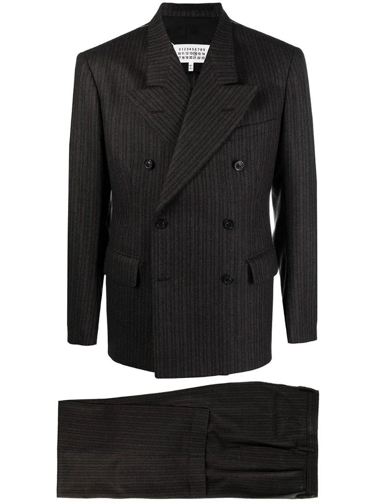 pinstripe double-breasted suit