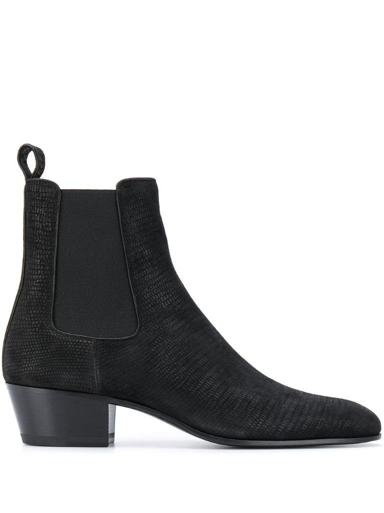 snakeskin-effect 160mm ankle boots