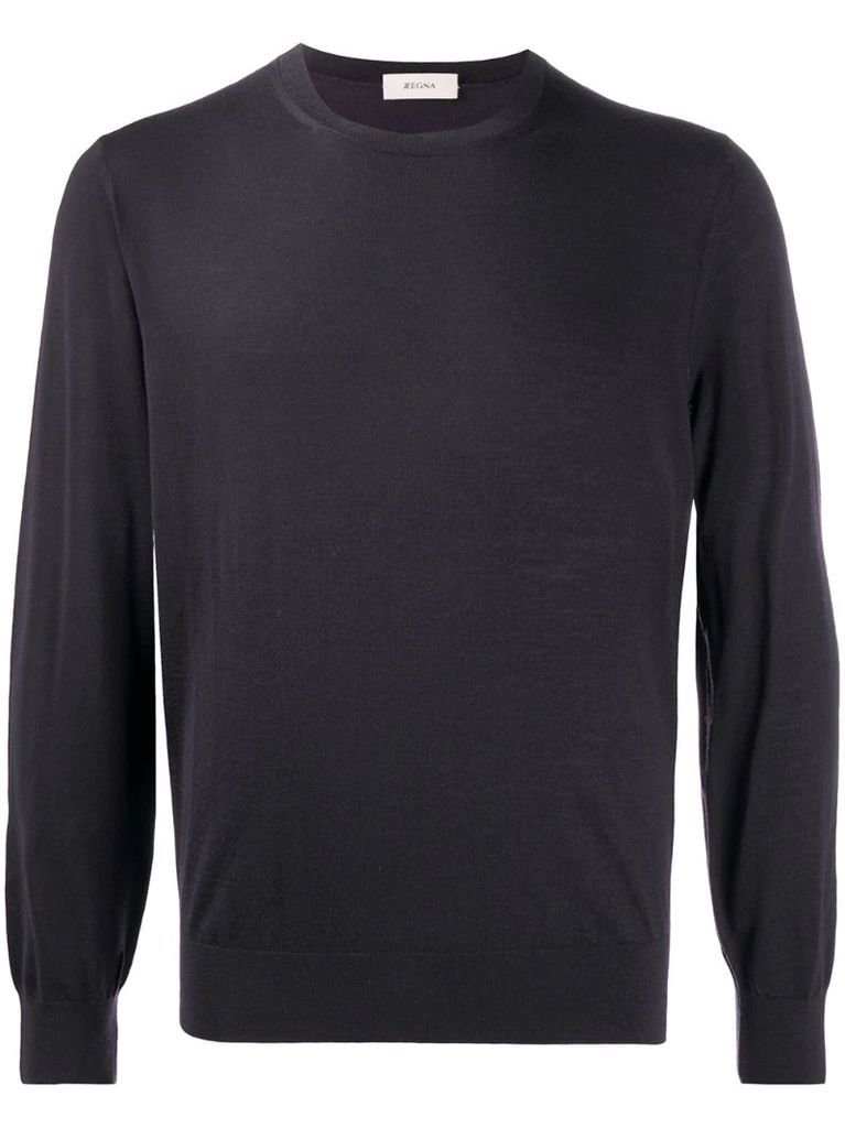 long-sleeve fitted jumper