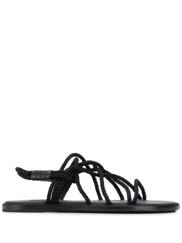 rope strap flat sandals