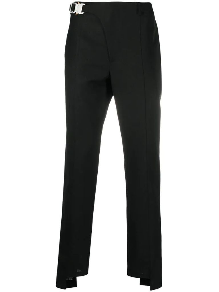 buckled tailored trousers