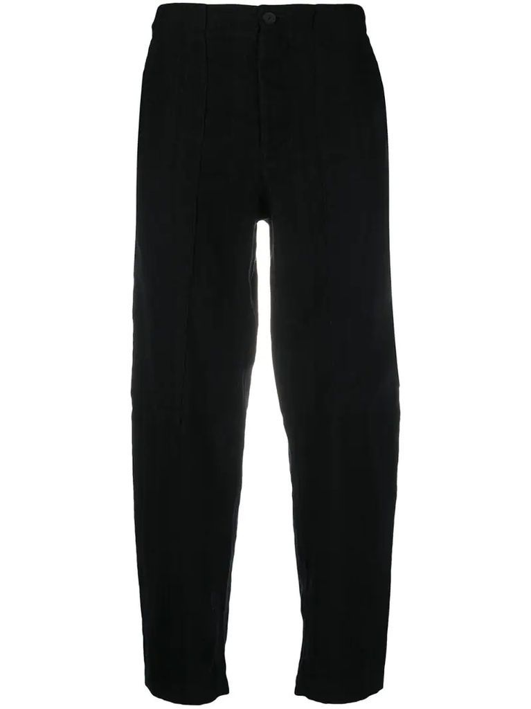 straight leg trousers