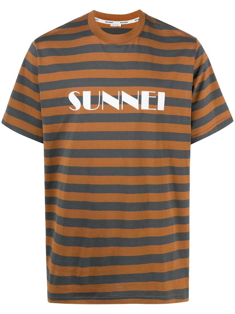 logo striped T-shirt